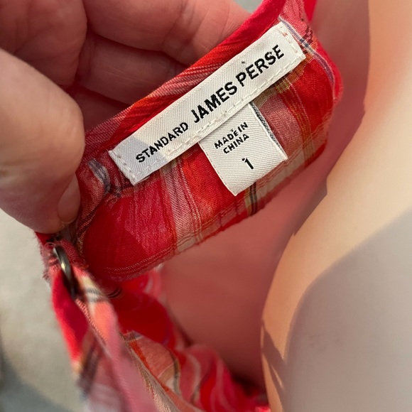 James Perse Summer Plaid Dress - Picture 5 of 9